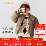巴拉巴拉童装儿童棉服男童女童外套冬装棉衣绣花宝宝衣服 咖啡A51212 100