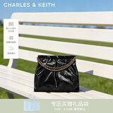 CHARLES&KEITH子母链条大容量流浪包托特包单肩斜挎包女包礼物CK2-40671449 【L号】Black黑色 L