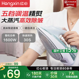 红心电熨斗家用大功率 大蒸汽手持小型熨烫机 新款RH170 便携护理烫衣服 青色 【五档温度 护理不同材料】