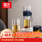 富光双层玻璃杯 泡茶杯茶水分离杯子 高硼硅玻璃水杯商务男女士290ML