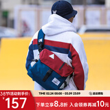 ACROSS邮差包男士斜挎包上班通勤包学生大容量单肩包旅行挎包女相机包包 红蓝