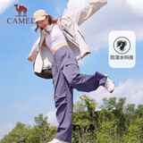 骆驼（CAMEL）休闲裤女士工装裤户外防泼水宽松阔腿直筒百搭新款伞兵运动裤子