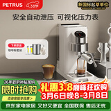 柏翠(petrus)咖啡机小白觉醒意式家用小型半自动蒸汽打奶泡PE3663