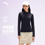 安踏超模T丨半拉链修身长袖t恤女士冬季新款抗菌打底衫内搭运动上衣