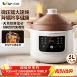 小熊（Bear）电炖锅 电炖盅电砂锅 煲汤锅炖汤锅紫砂锅 燕窝炖盅 煮粥婴儿辅食锅电煮锅 3L DDG-K30H1