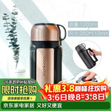 乐扣乐扣（LOCK&LOCK）佳益特便携保温壶车载户外男女便携保温水壶1.2L香槟色