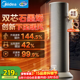美的（Midea）【石墨烯速热】直流变频家用暖风机取暖器/小型电暖器电暖气/电热风扇/节能小太阳暖脚神器HFS20DQ