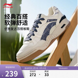 李宁月白2.0牛仔布拼接丨板鞋男鞋春夏透气撞色舒适增高休闲鞋AGCU275