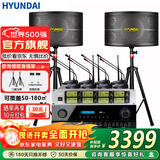 HYUNDAI现代专业会议室音响设备套装蓝牙功放培训教室舞蹈室家庭KTV背景音乐系统壁挂音箱 【两音响/八鹅颈】会议音响套装（50-120平）