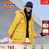 Dickies棉服 可脱卸毛领字母印花多口袋夹克百搭厚外套 9551 姜黄 （宽松版型） M