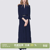 MeetMetro玛依尔法式仙女连衣裙女2026春新款高端气质纯欲风裙子礼服长裙 藏蓝【现货】 M