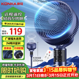 康佳（KONKA）空气循环扇电风扇家用风扇遥控台式摇头小风扇立式换气扇轻音电扇节能交流定频落地扇KXHS-1801E-P
