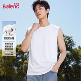 班尼路（Baleno）夏季背心男纯棉重磅透气亲肤休闲百搭打底汗衫简约潮流无袖t恤男