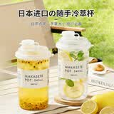 KATEI STORY日本进口水杯便携随手杯食品级冰箱冷萃杯果汁瓶耐高温凉水摇摇杯
