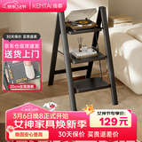 肯泰梯子家用折叠伸缩人字梯室内加厚加宽踏板步梯三步工程梯凳F3-H3