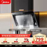 美的（Midea）抽吸排油烟机 家用大吸力侧吸式油烟机上门安装以旧换新出租房屋脱排烟机CXW-200-J30