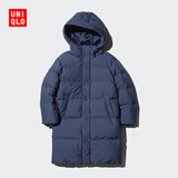 优衣库童装男童女童羽绒大衣/外套夹克保暖厚衣服473308 69 藏青色 140