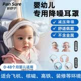 盼舒宁婴儿降噪耳罩防噪音鞭炮耳罩做核磁飞机耳塞防噪音童宝宝隔音耳机 【白色款可调】头箍式+绑带（适合0-4岁宝宝）