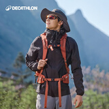 迪卡侬硬壳冲锋衣上衣男女户外防风登山徒步防水夹克风衣运动外套MH150 黑色-2025年新款 （男款MH100） XL