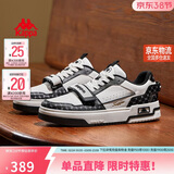 卡帕（Kappa）官方背靠背板鞋男复古百搭休闲鞋厚底透气运动鞋子男 黑色 39