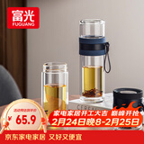 富光双层玻璃杯 泡茶杯茶水分离杯子 高硼硅玻璃水杯商务男女士290ML