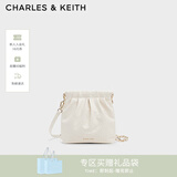 CHARLES&KEITH迷你菱格流浪包单肩斜挎双肩包包女包生日女神节礼物CK2-60782390 【S号】Cream奶白色 S