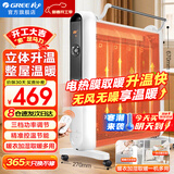 格力（GREE）取暖器家用节能省电暖器电暖气片遥控发热无光防烫电热膜速热取暖器暖风机 即开速热 秒速升温（遥控款） NDYM-S6021B