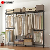 川井衣架落地挂衣架衣帽间简易衣橱加高大容量组合衣柜全钢架结构B028