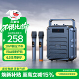 山水（SANSUI）Q7无线蓝牙音箱户外大音量广场舞音响手提便携式小型家用K歌音乐播放器地摊摆摊收款喇叭 双麦版