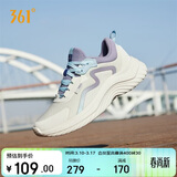 361°运动鞋女春夏季网布透气轻便减震通勤休闲跑步鞋子女682232210-5