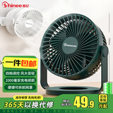 赛亿蓄电款电风扇小风扇小台扇风扇小型迷你USB便携小风扇学生宿舍床头办公室桌面电风扇2000毫安