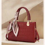 CHASEL&KARIN包包女包单肩斜挎包骐骥红结婚新娘包大容量气质款 妈妈生日礼物 红色