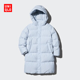 优衣库童装男童女童羽绒大衣/外套夹克保暖厚衣服473308 61 水蓝色 110