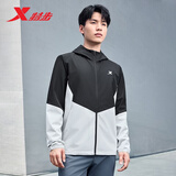 特步外套男防泼水双层风衣夹克户外运动简约百搭