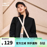 鸿星尔克外套女春季女士针织开衫卫衣立领修身运动上衣短款|立型科技