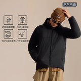 京东京造冬轻薄羽绒服保暖外套三防运动户外鸭绒男款夹克 曜石黑 XXXL