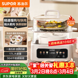 苏泊尔（SUPOR）电炖锅 煲汤锅隔水炖锅0涂层家用多功能锅炖蒸煮一体17L电炖盅炖汤锅电蒸锅 DZ20FC871