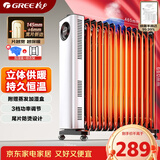格力（GREE）【年度金榜单品】取暖器电热油汀加热电暖器立式电暖气加热器家用大面积加湿宽片 NDY23-X6022