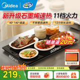 美的（Midea）暖菜板加热板热菜板保温板 冬季餐桌加热垫桌垫暖菜板2025新款多功能家用 60/80cm可选方形/折叠式 【升级石墨烯】11档调温F1 Pro