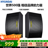 HYUNDAI现代音响 音箱 家庭影院 KTV音响 家用组合 专业K歌 会议 舞台设备 【HY12A】12英寸四高音音响