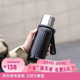 乐扣乐扣（LOCK&LOCK）保温杯便携硅胶提手男女简约随行保温保冷水杯子500ml黑色