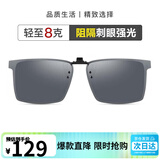 海伦凯勒近视眼镜太阳镜夹片 时尚偏光男女近视驾驶专用墨镜夹片H801C11