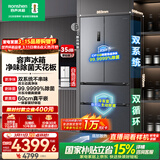 容声方糖515L法式四开门冰箱双系统双循环超薄零嵌入式一级能效风冷无霜灰BCD-515P60FZMAD国家补贴