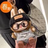 萌尚偶正品拉布布labubu包包挂件搪胶玩偶17cm公仔钥匙娃娃套装女生礼物 猫先生布布 15-17厘米