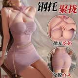 洛蔓希 情趣内衣 性感睡衣制服诱惑吊带睡裙纯欲包臀裙钢托聚拢透视装