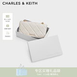 CHARLES&KEITH质感菱格链条小方钱包女包包女包生日礼物女神节礼物CK6-10680924 Cream奶白色 XS