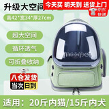 贝尼宠 双肩猫包 宠物狗背包 网红外出包 透气高端 猫咪背包太空舱便携 【侧开】绿色太空仓升级加厚18斤