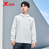 特步外套男防泼水双层风衣夹克户外运动简约百搭