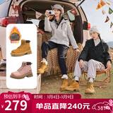 骆驼（CAMEL）山丘经典大黄靴户外工装马丁靴 L23W076065R 土黄（绒里） 35