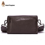 暇步士（Hush Puppies）男士单肩包斜挎包新款时尚户外通勤真皮邮差包牛皮小背包送男友 咖色窄肩带HA-2011708W-5010z